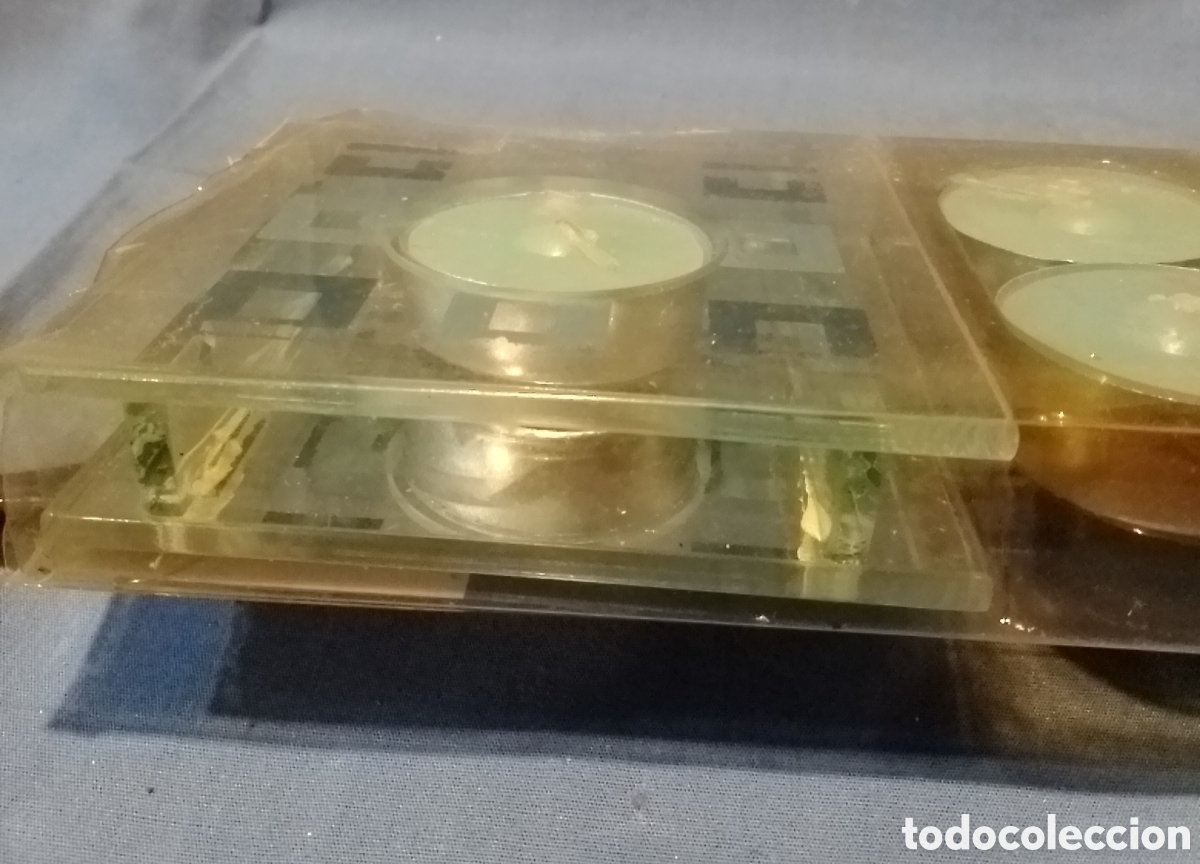 Coleccionismo: Portavelas de cristal decorado - Foto 4