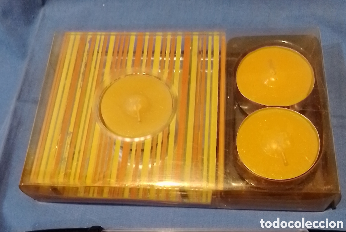 Coleccionismo: Portavelas de cristal decorado - Foto 2