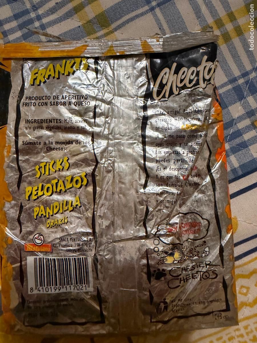 Coleccionismo: Envoltorio cheetos frankys - Foto 2