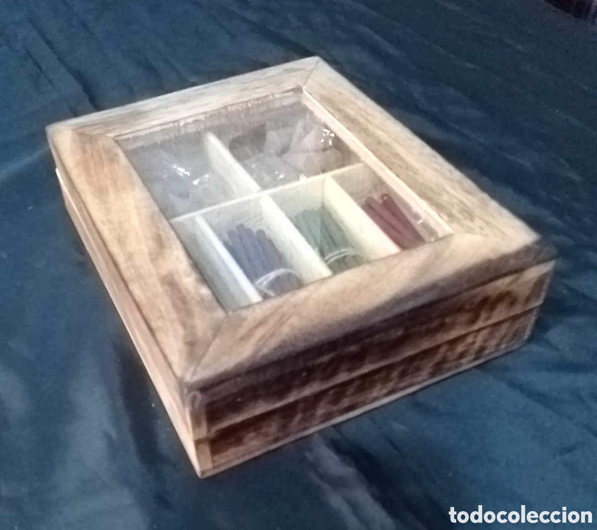 Coleccionismo: Caja de madera con inciensos - Foto 5