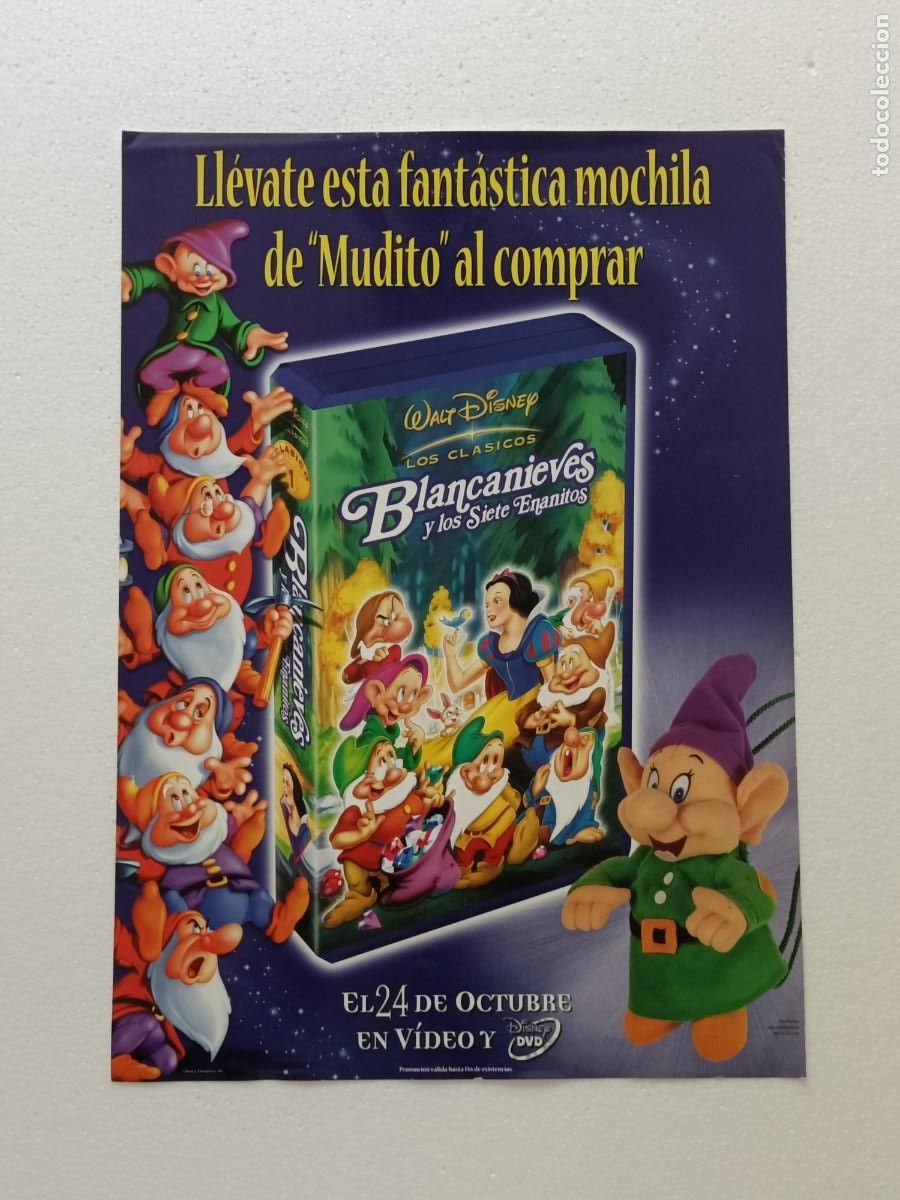 Coleccionismo: L&Aacute;MINA LITOGRAFIA WALT DISNEY. BLANCANIEVES Y LOS 7 ENANITOS. 30X42 CM