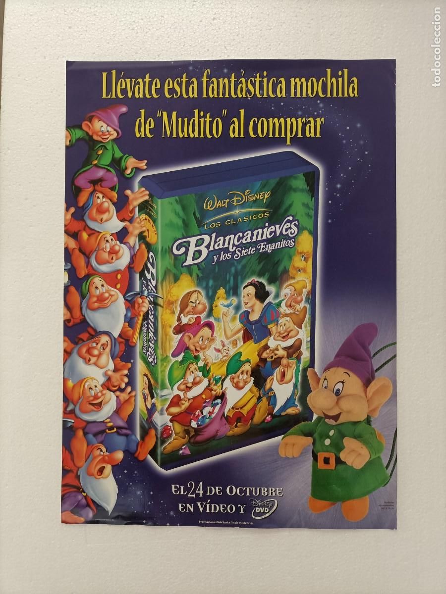 Coleccionismo: L&Aacute;MINA ORIGINAL WALT DISNEY, BLANCANIEVES Y LOS 7 ENANITOS, 42X30 CM. NUEVA.