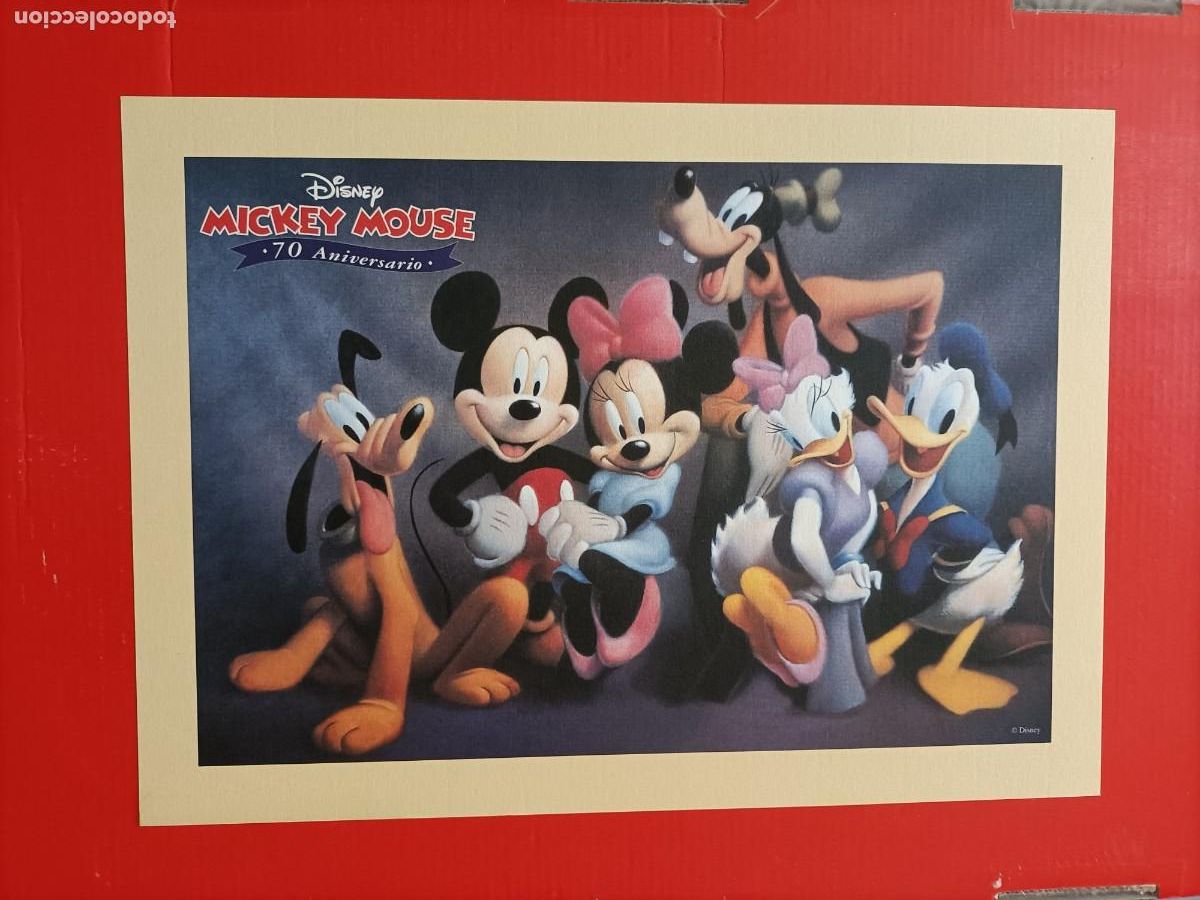 Collectionnisme: L&Aacute;MINA LITOGRAFIA ORIGINAL WALT DISNEY MICKEY MOUSE 70 ANIVERSARIO. 34 X 25 CM. NUEVA.