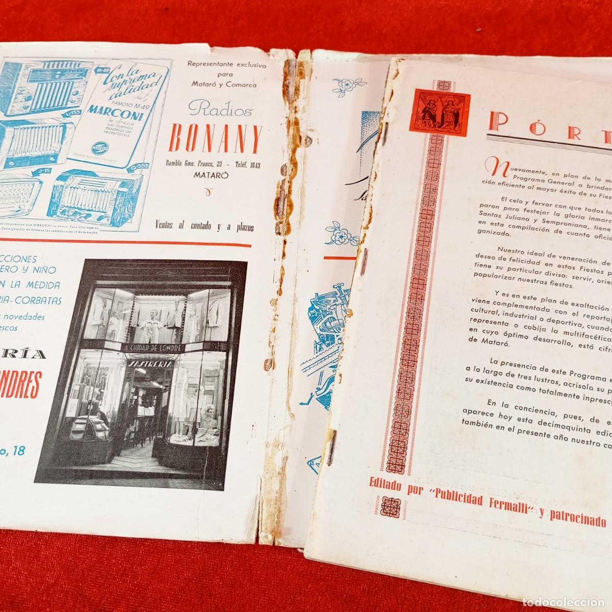 Coleccionismo: PROGRAMA - FIESTAS DE LAS SANTAS DE MATAR&Oacute; - 1953 - PROGRAMA DE FIESTAS / 28 - Foto 3