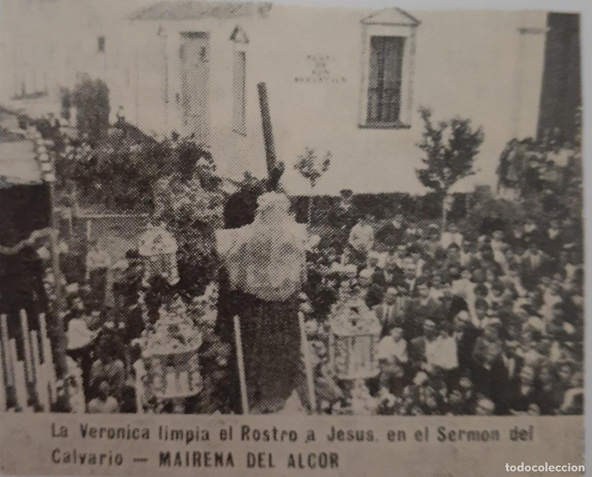 Coleccionismo: SEMANA SANTA MAIRENA DEL ALCOR, 1970, SERM&Oacute;N DEL CALVARIO, RETAL PUBLICACION, 6X5 CM. APROX.