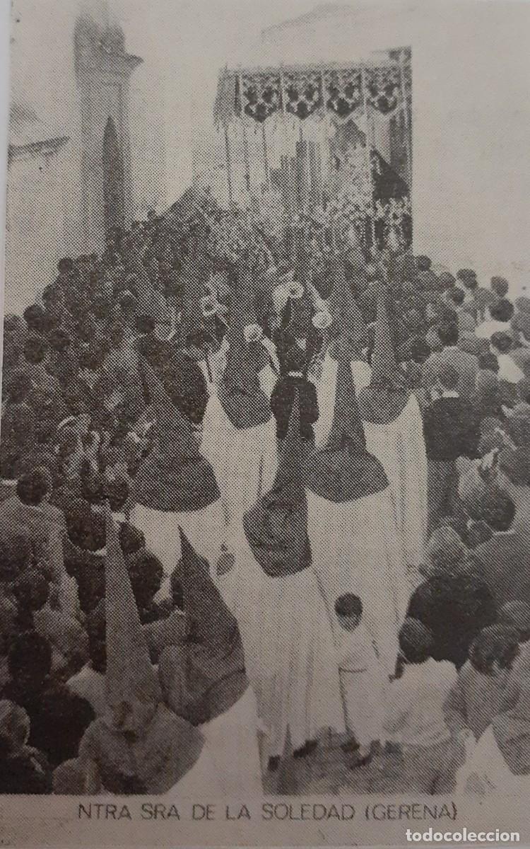 Coleccionismo: SEMANA SANTA GERENA, 1970, NTRA SRA. DE LA SOLEDAD, RETAL PUBLICACION, 6X9 CM. APROX.