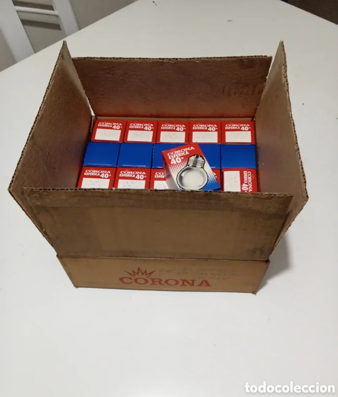 Coleccionismo: Caja 25 Bombillas Corona 24V 40W E27