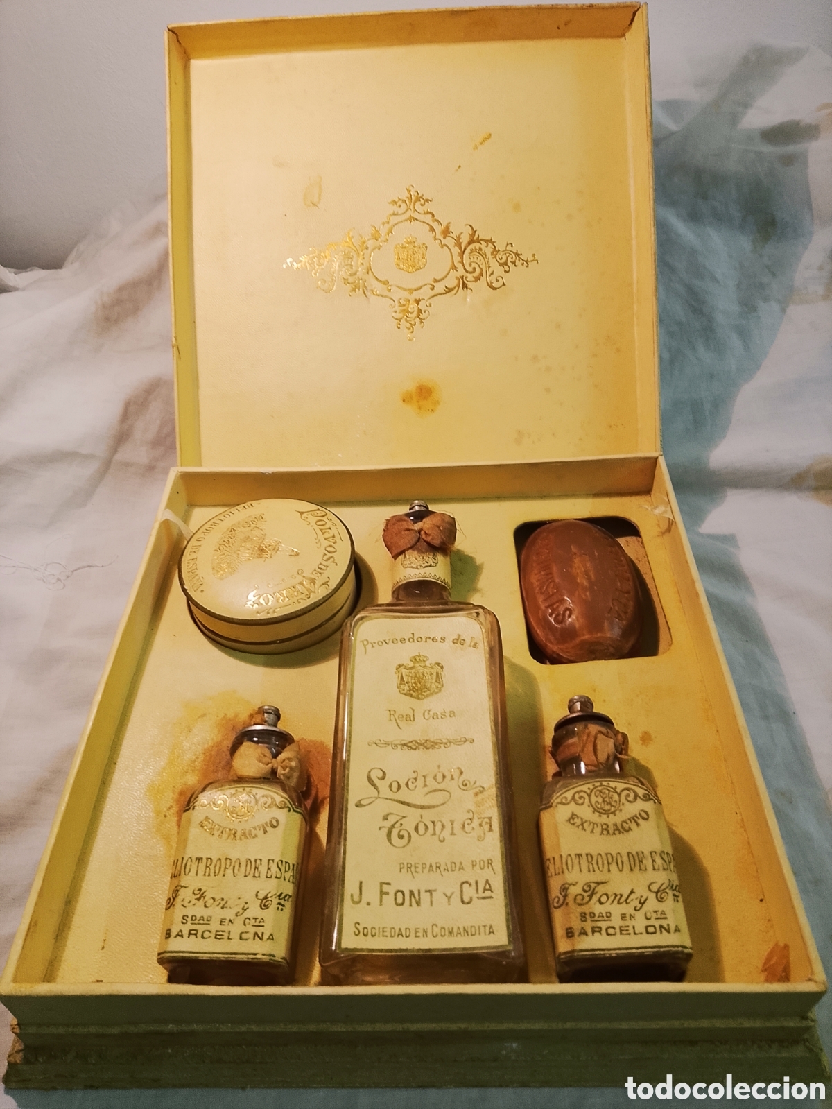 Coleccionismo: Caja perfumer&iacute;a FONTAINE BARCELONA. M&aacute;s de 100 a&ntilde;os y en perfecto Estado NOS