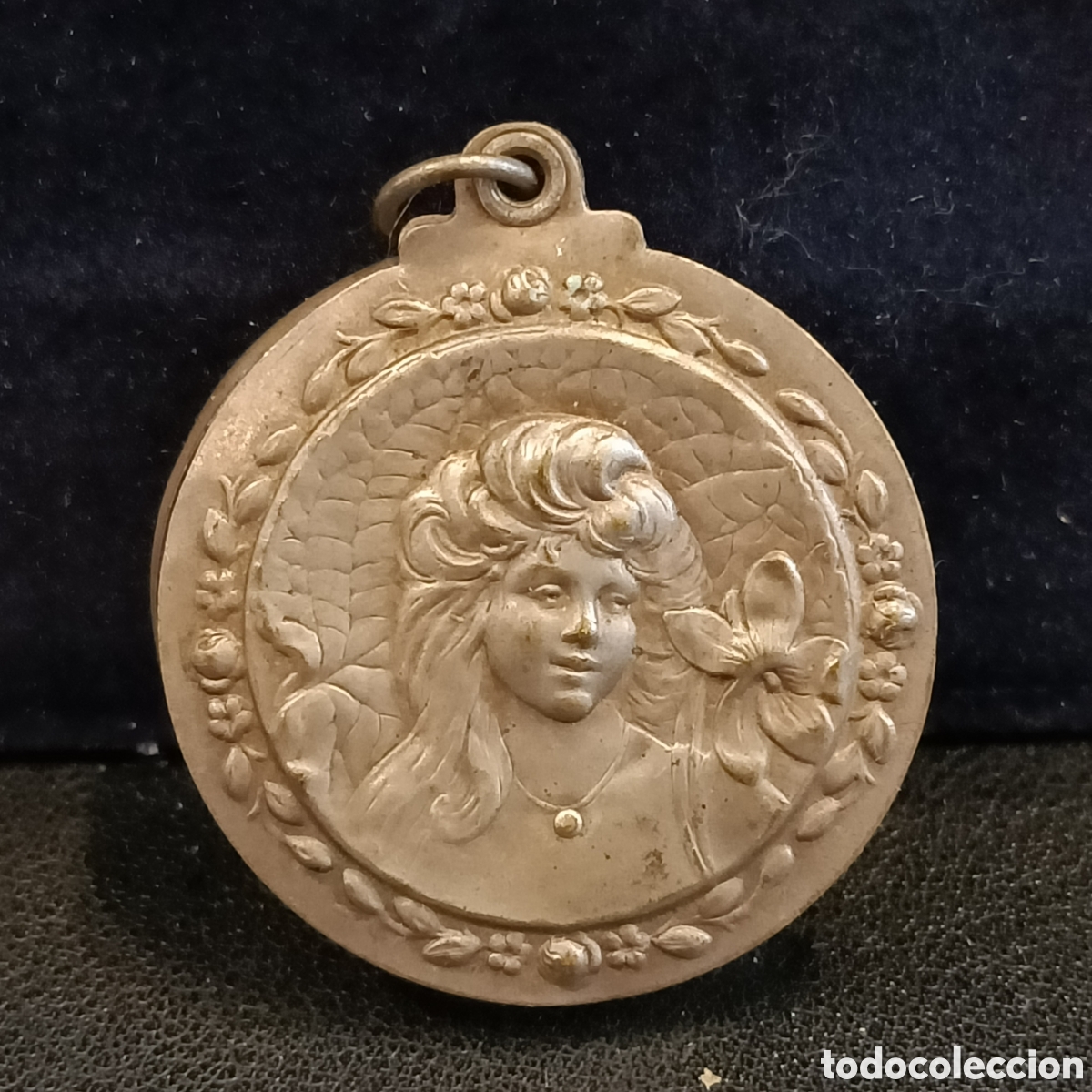 Coleccionismo: Peque&ntilde;o espejo de bolsillo, antiguo.