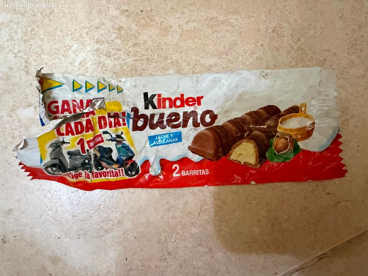 Coleccionismo: Envoltorio kinder bueno gana una aprilia