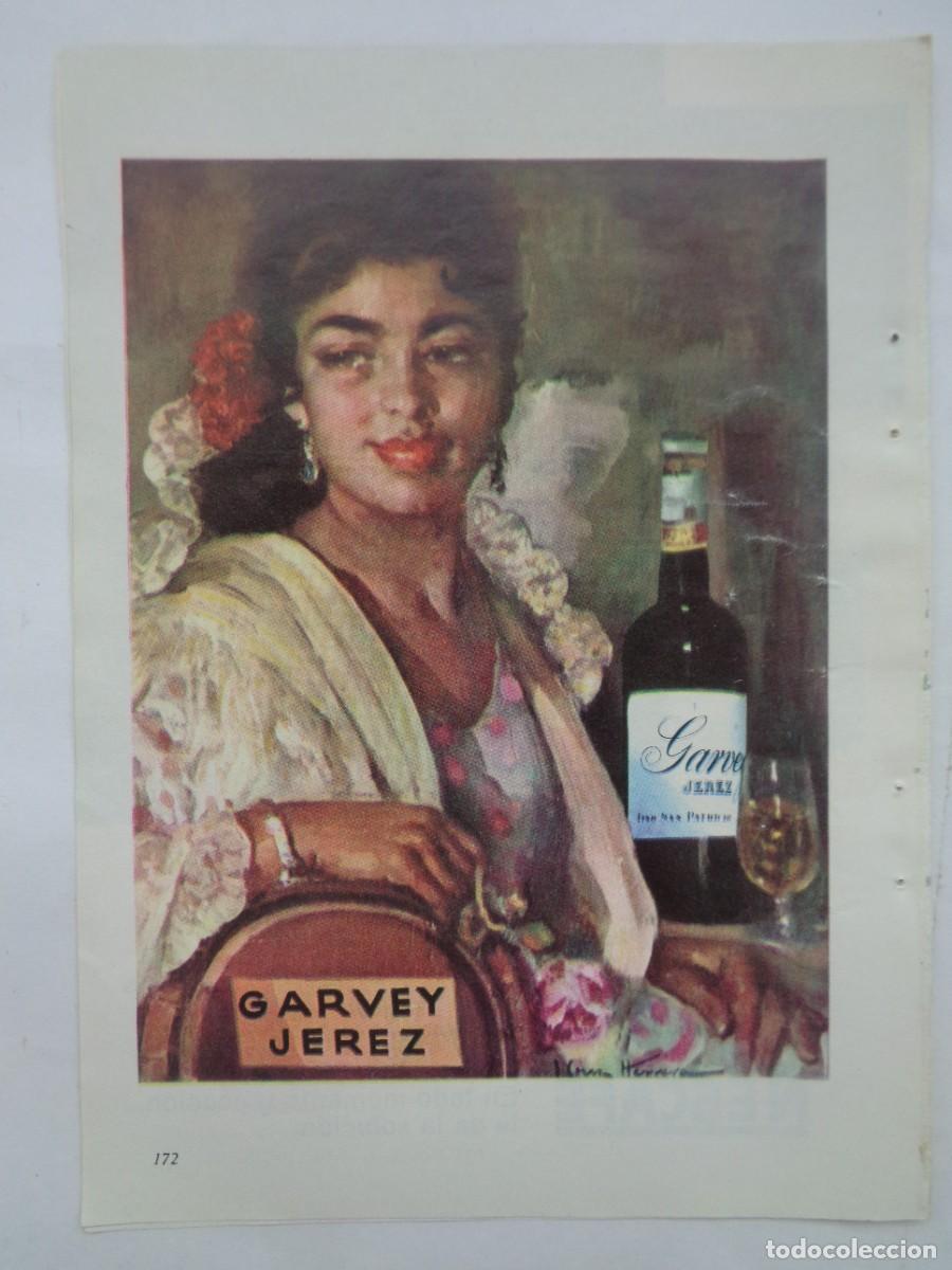 Colecionismo: HOJA DE REVISTA CON ANUNCIO DE VINO DE JEREZ , GARVEY . A&Ntilde;OS 60