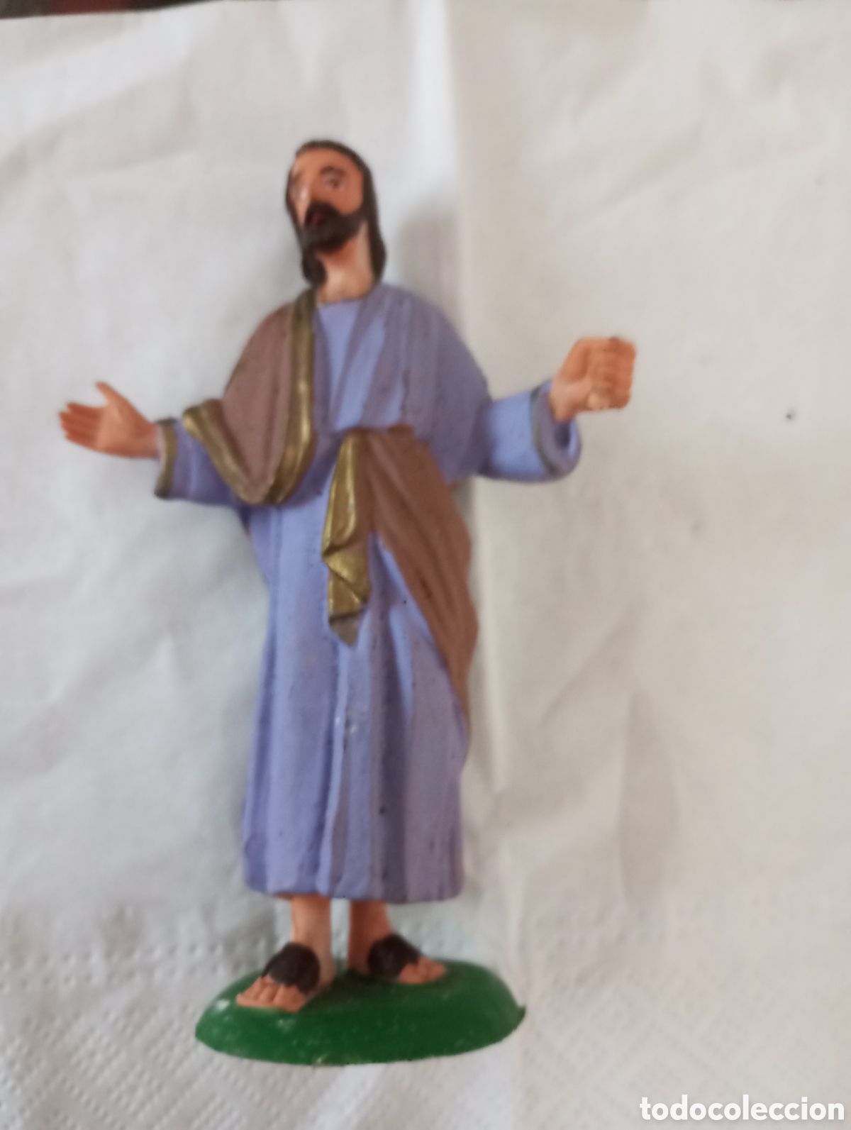 Coleccionismo: Figura de bel&eacute;n de resina o similar mide 10 cms