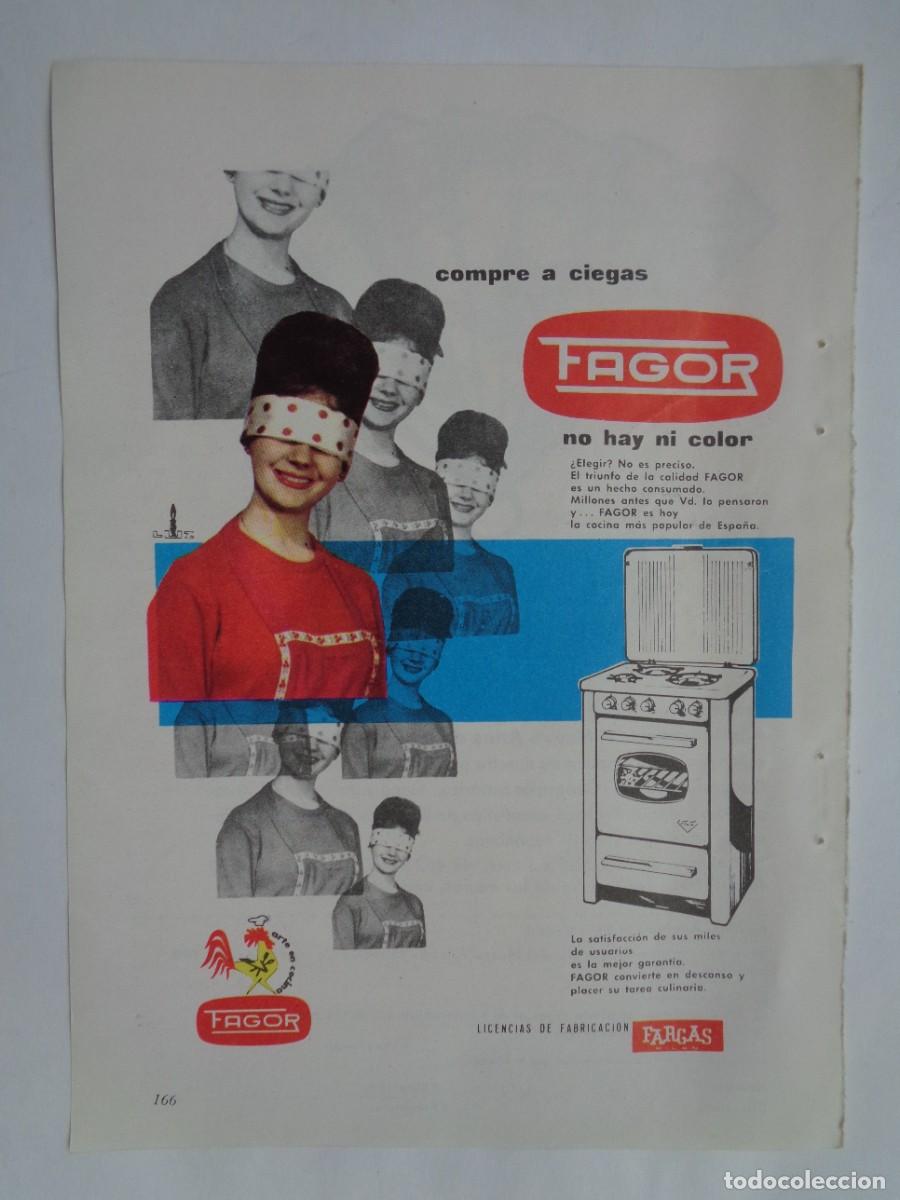 Colecionismo: HOJA DE REVISTA CON ANUNCIO DE COCINAS FAGOR . A&Ntilde;OS 60