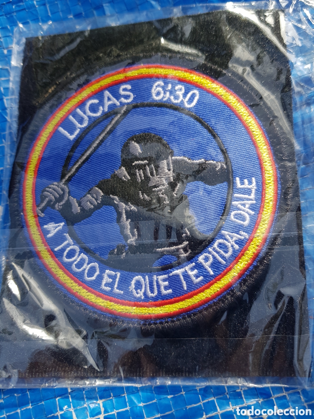 Coleccionismo: PARCHE BORDADO LUCAS 6.30 CON VELCRO