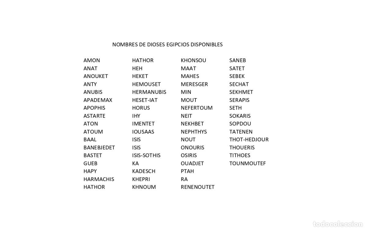 Collecting: Figuras de dioses egipcios.