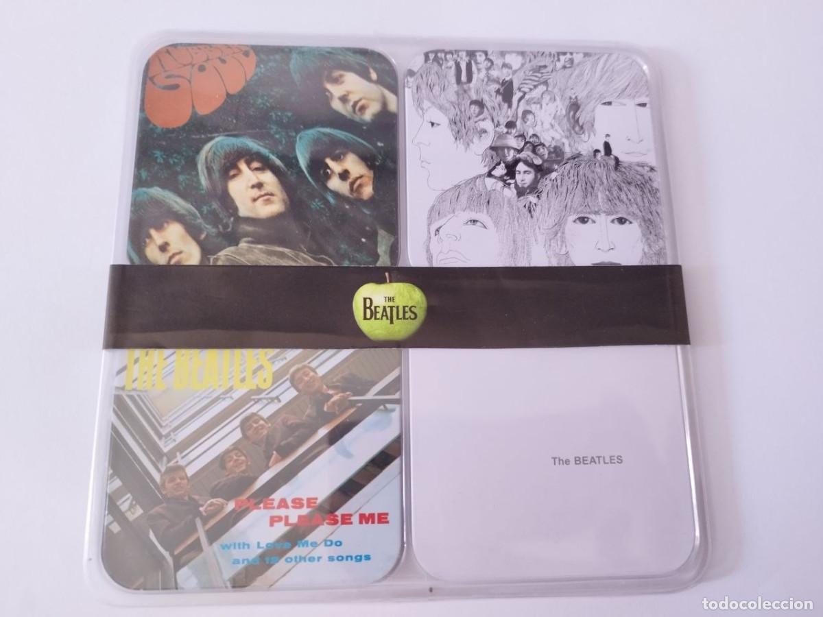 Coleccionismo: Set 4 Posavasos The Beatles Portadas Discos Apple Corps 2009 Nuevos