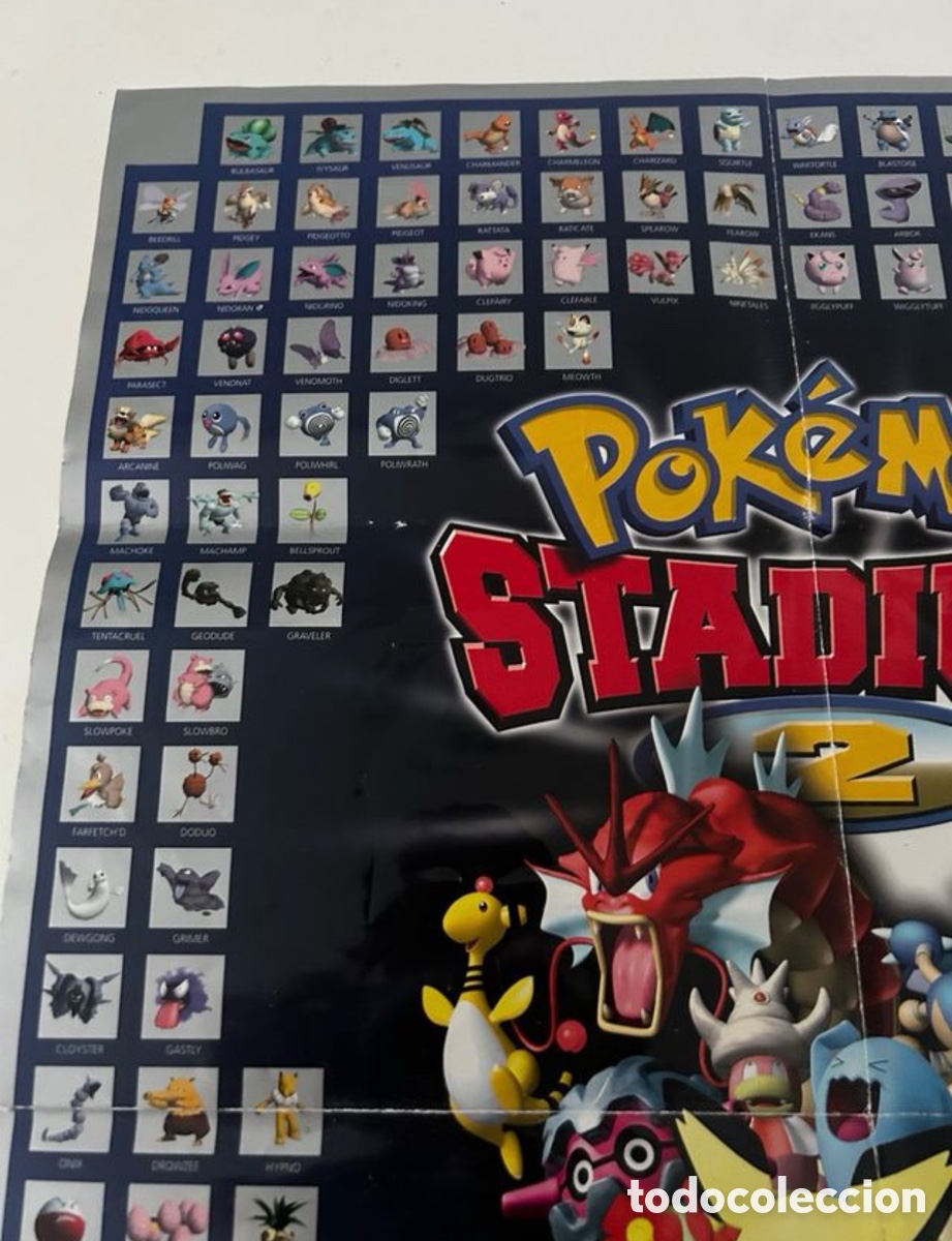 Coleccionismo: P&oacute;ster Pok&eacute;mon Stadium 2 Nintendo - Foto 2