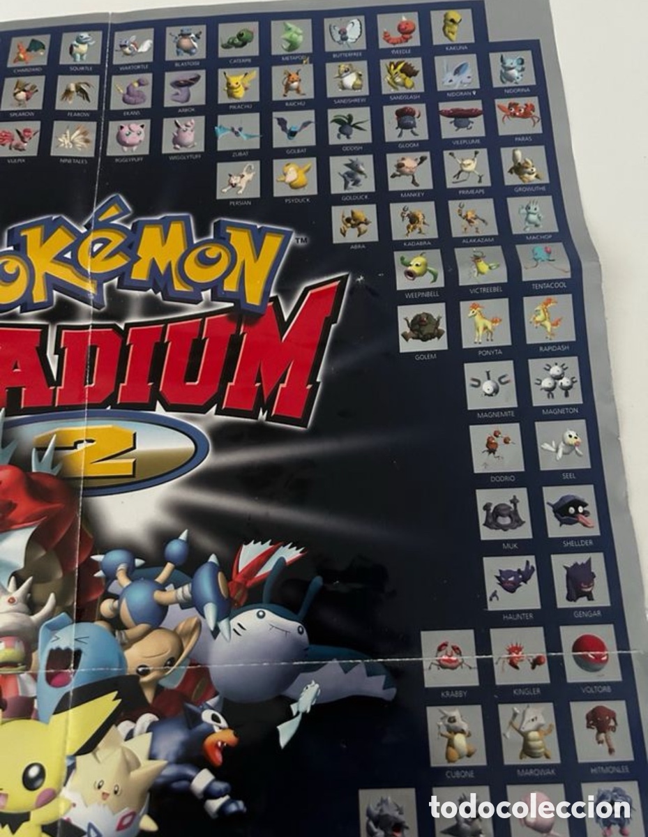 Coleccionismo: P&oacute;ster Pok&eacute;mon Stadium 2 Nintendo - Foto 3
