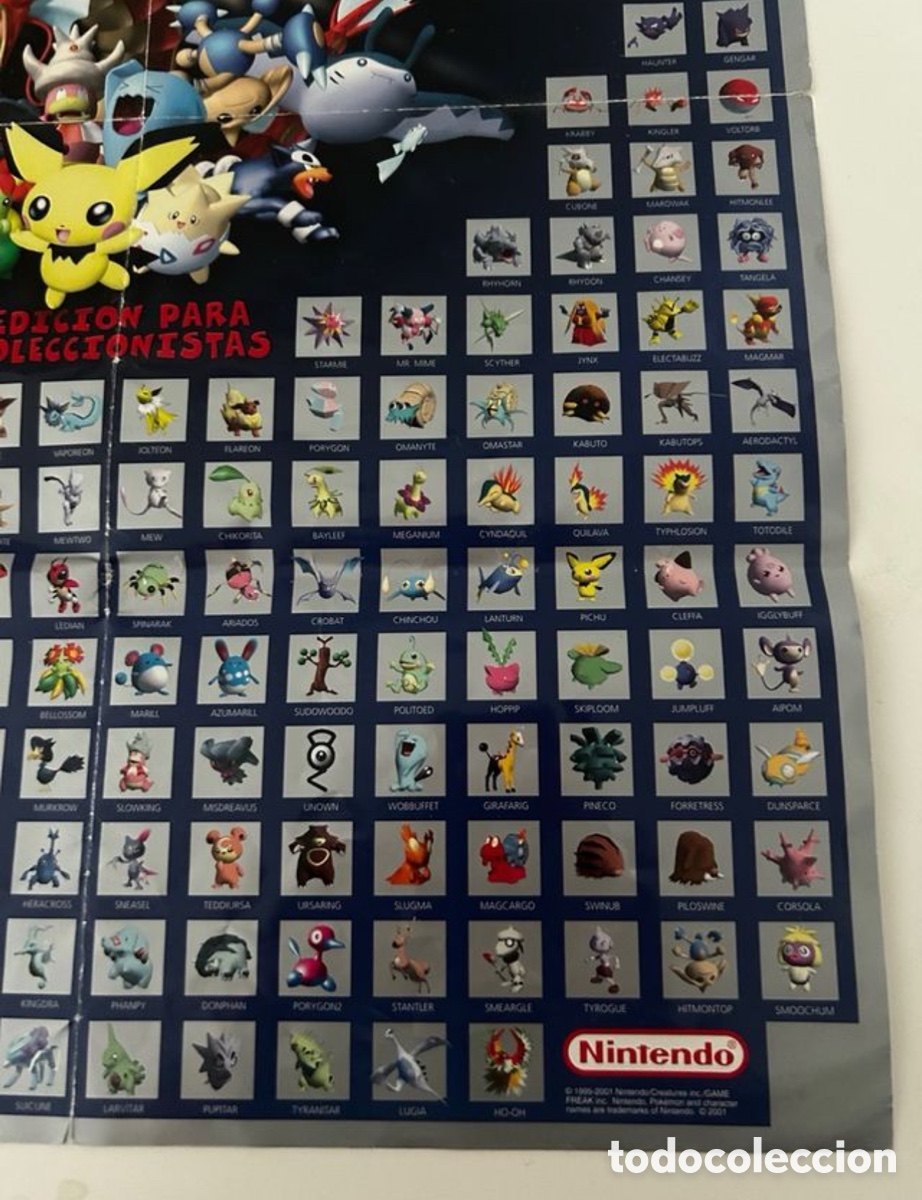 Coleccionismo: P&oacute;ster Pok&eacute;mon Stadium 2 Nintendo - Foto 5