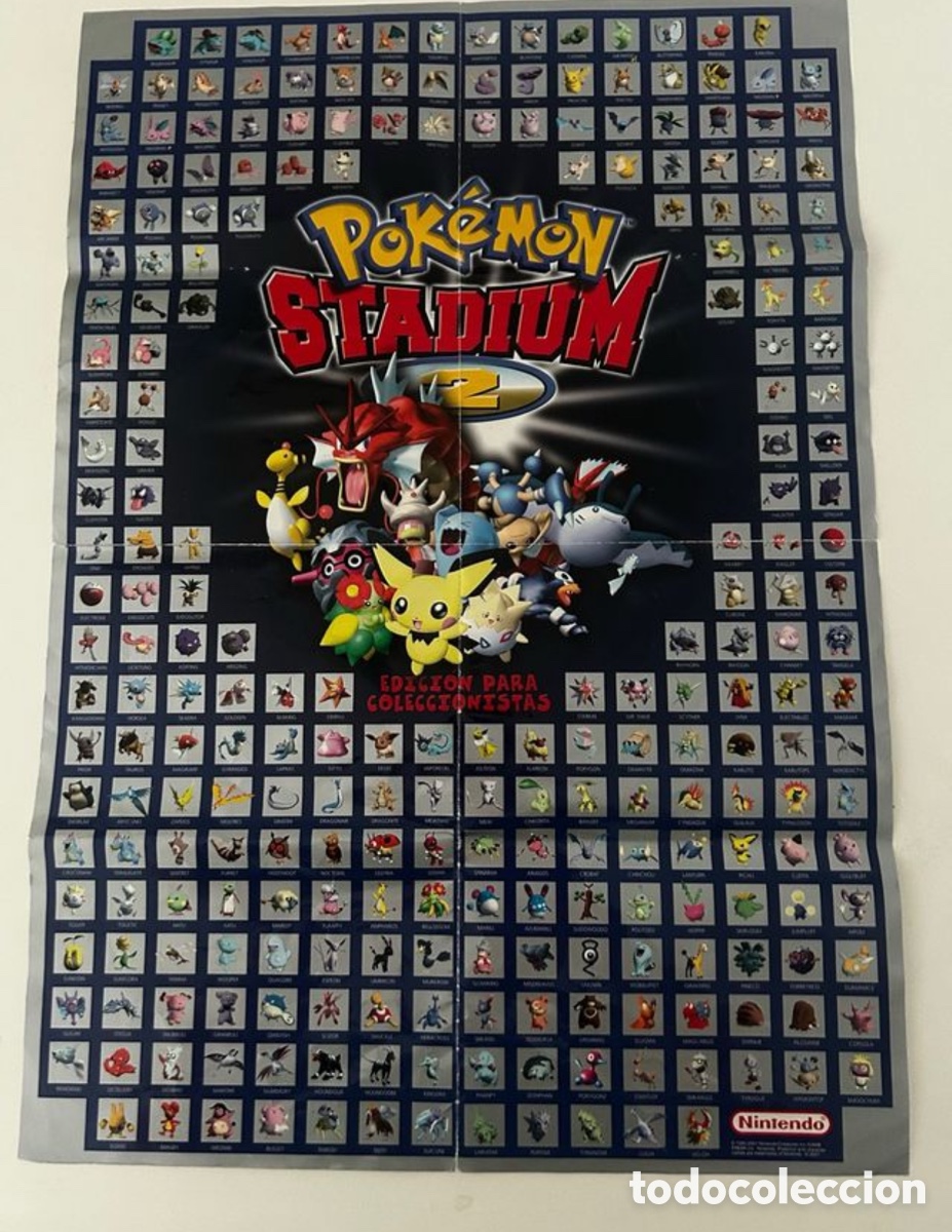 Coleccionismo: P&oacute;ster Pok&eacute;mon Stadium 2 Nintendo