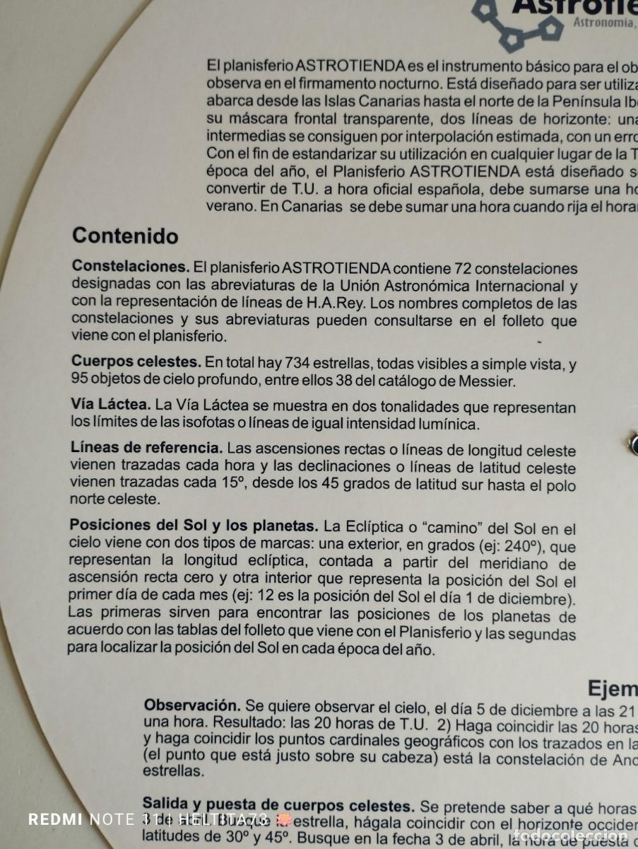Coleccionismo: Planisferio Celeste Latitudes 30-45 Norte - Foto 4
