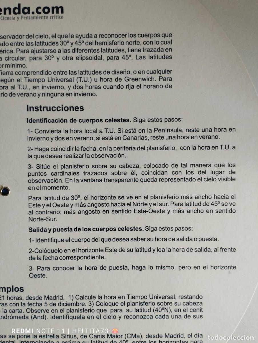 Coleccionismo: Planisferio Celeste Latitudes 30-45 Norte - Foto 6
