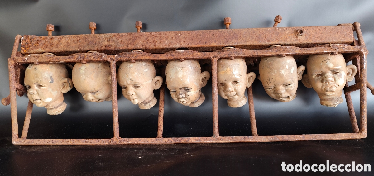 Coleccionismo: Antigua y espectacular bater&iacute;a de moldes para fabricar mu&ntilde;ecos gestitos en Espa&ntilde;a