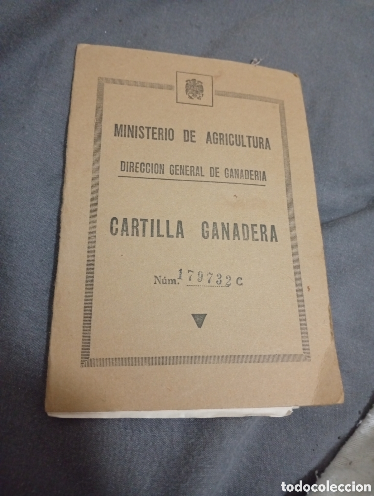 Coleccionismo: MINISTERIO DE AGRICULTURA CARTILLA GANADERA