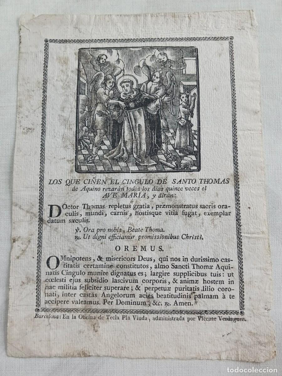 Collecting paper: A&Ntilde;O 1801-1809: LOS QUE CI&Ntilde;EN EL CINGULO DE SANTO THOMAS DE AQUINO&hellip; SAN TOM&Aacute;S DE AQUINO