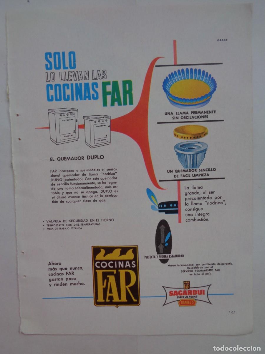 Colecionismo: HOJA DE REVISTA CON ANUNCIO DE COCINAS FAR . A&Ntilde;OS 60