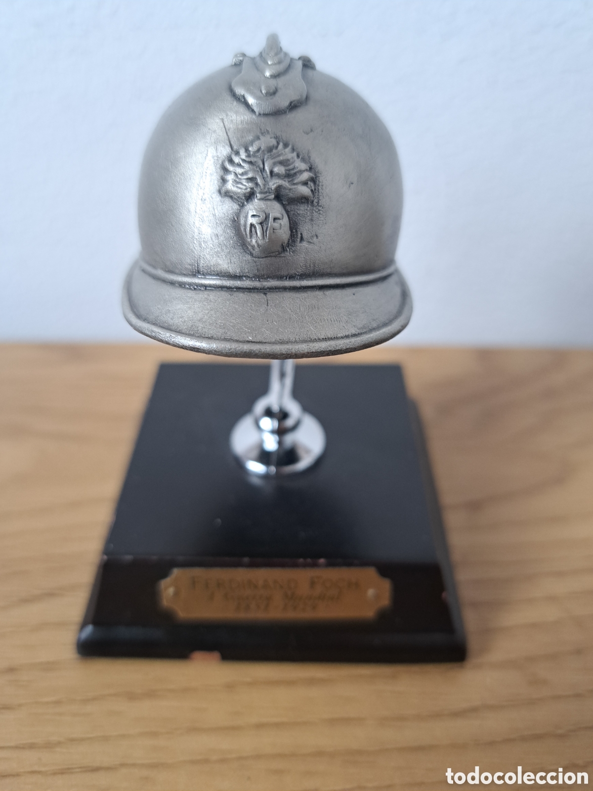 Coleccionismo: Mini casco de plomo.Ferdinand Foch. Salvat - Foto 1