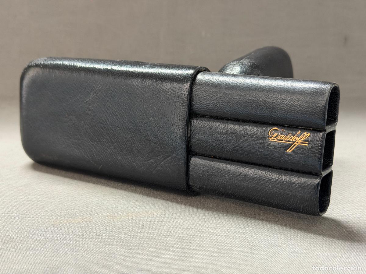 Coleccionismo: Davidoff estuche para 3 puros , Made in England , 21 cm. vintage .