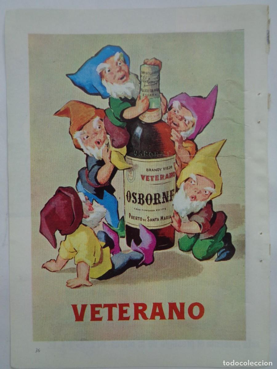 Coleccionismo: HOJA DE REVISTA CON ANUNCIO DE BRANDY VETERANO DE OSBORNE . A&Ntilde;OS 60