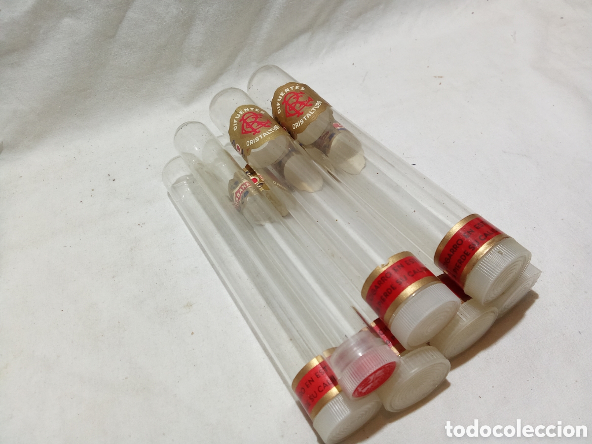 Coleccionismo: LOTE DE 7 FUNDAS DE CRISTAL PARA PUROS CIFUENTES