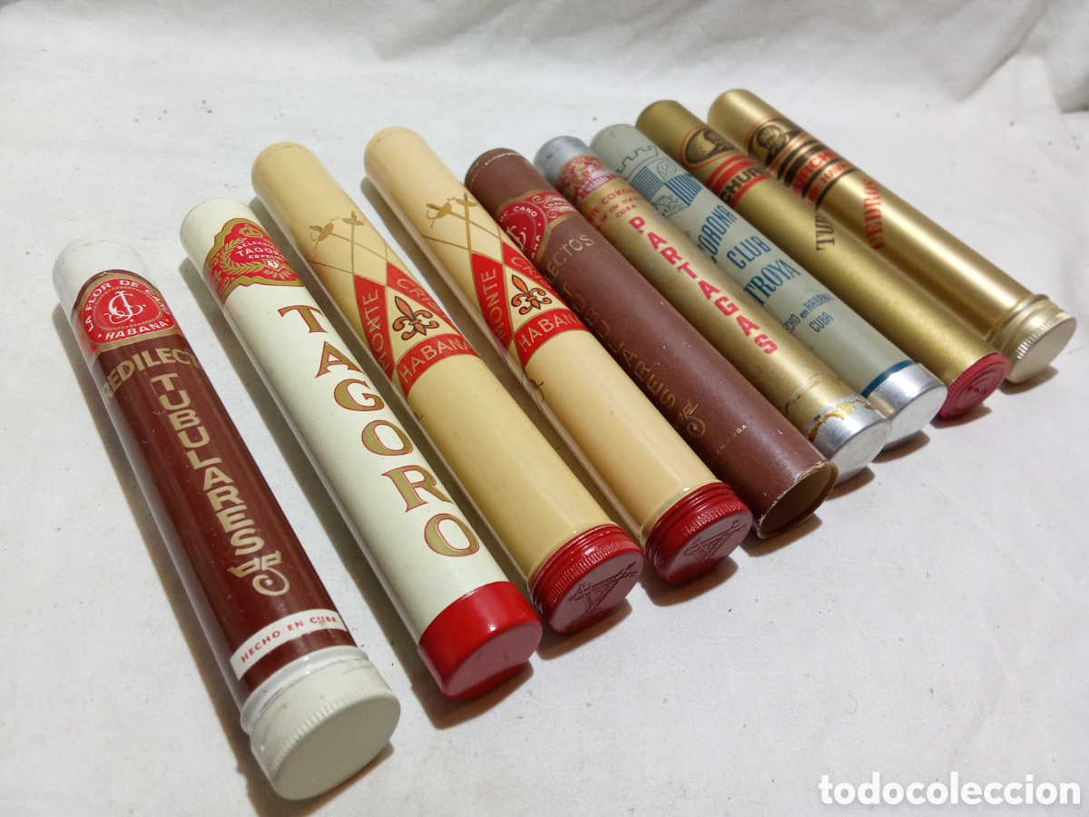 Sammeln: LOTE DE 9 FUNDAS DE PUROS VARIADOS: MONTE CRISTO, TAGORO, CHURCHILL...