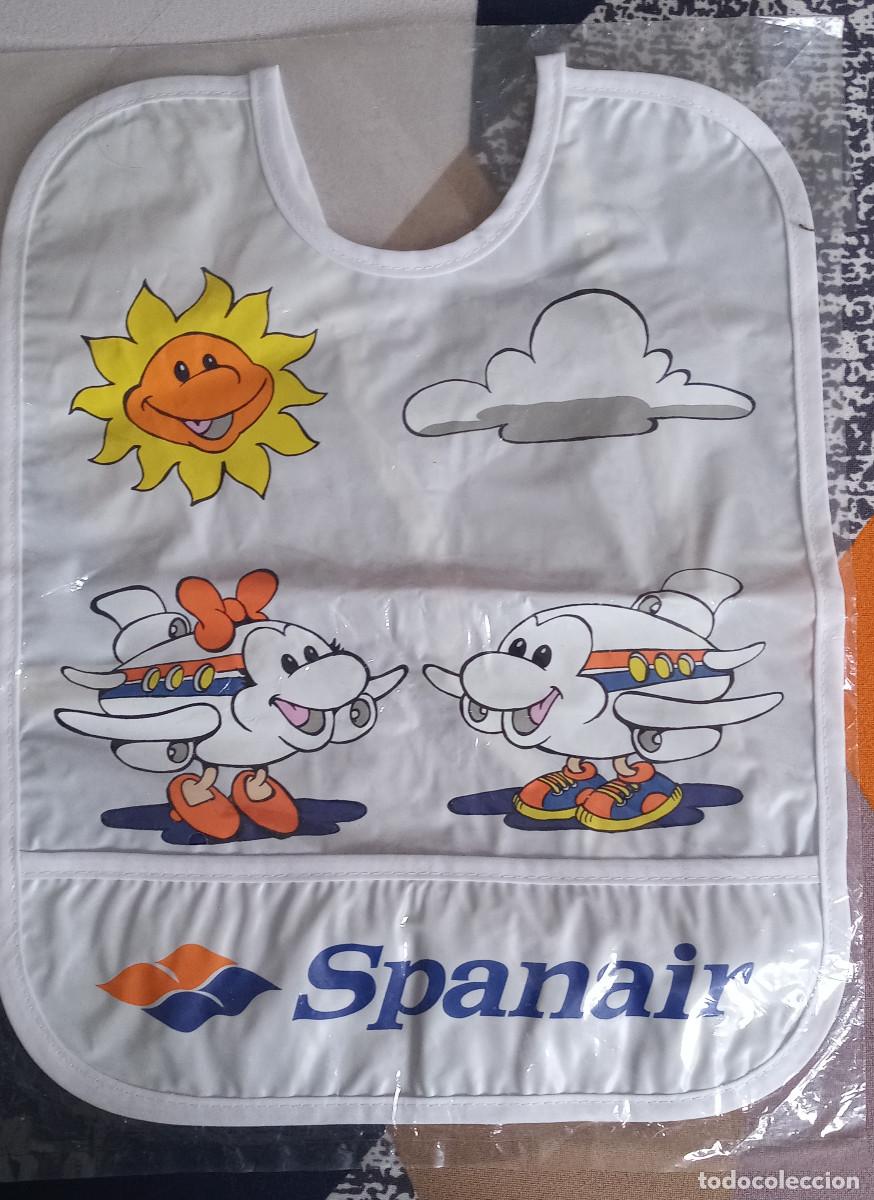 Coleccionismo: Babero infantil Spanair nuevo merchandising antigua compa&ntilde;&iacute;a a&eacute;rea 26 x 35 cm
