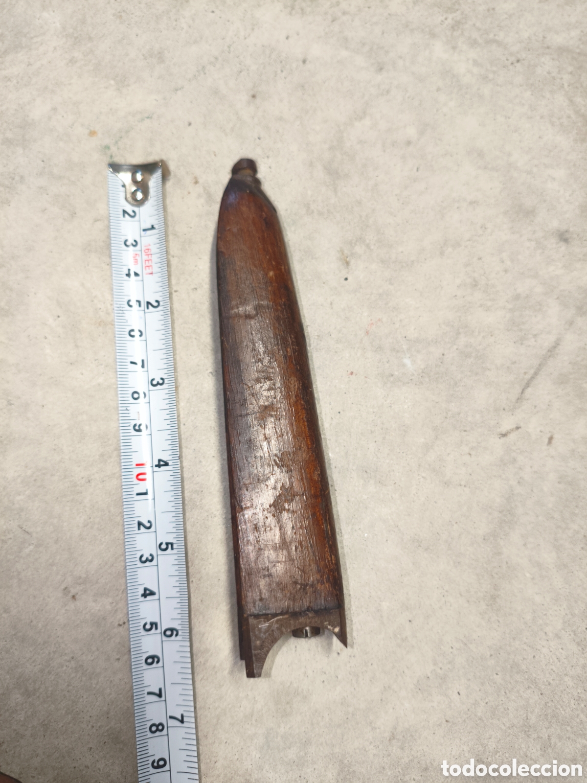 Coleccionismo: Guardamanos antiguo de madera - Foto 2