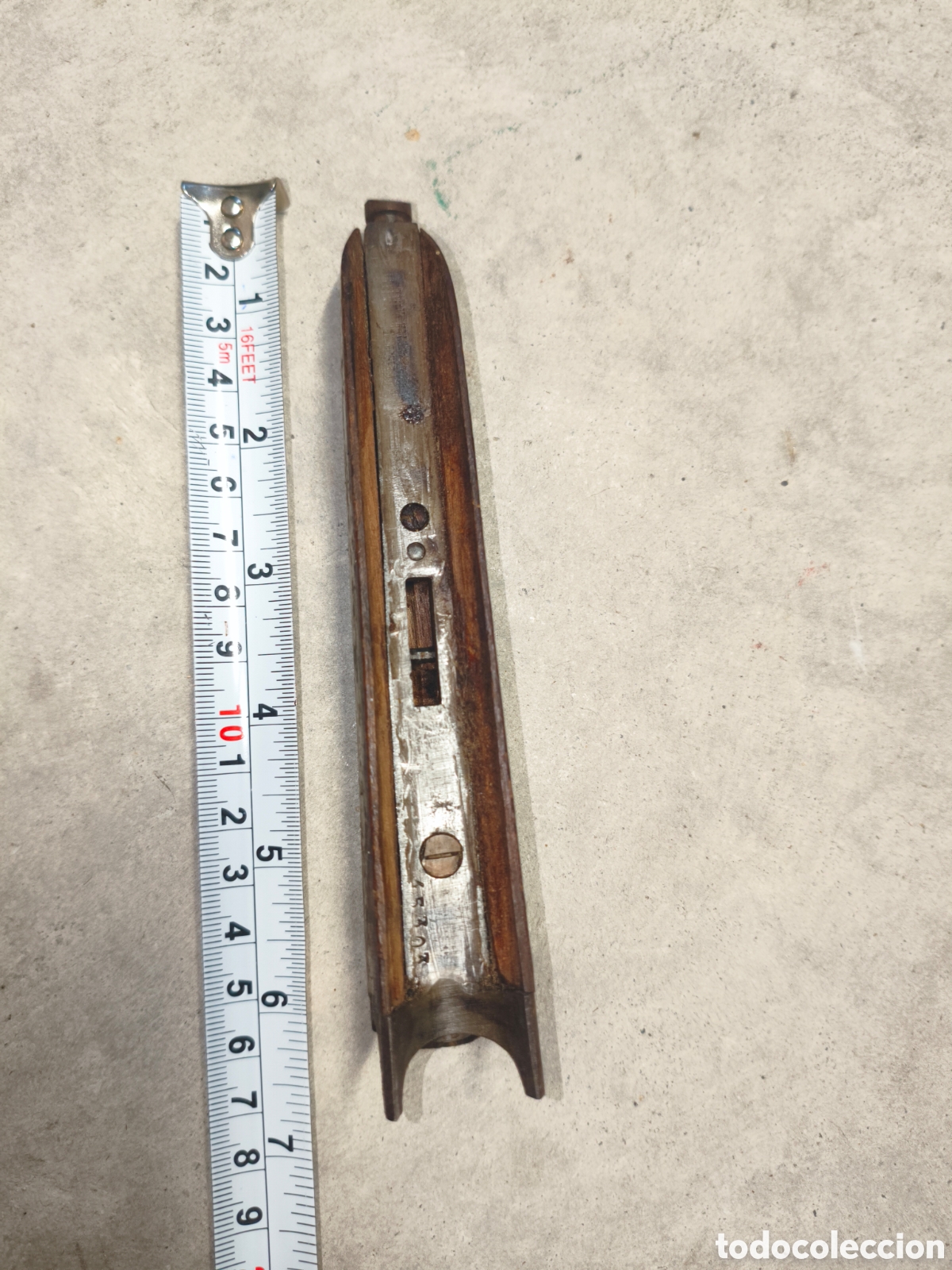 Coleccionismo: Guardamanos antiguo de madera - Foto 3
