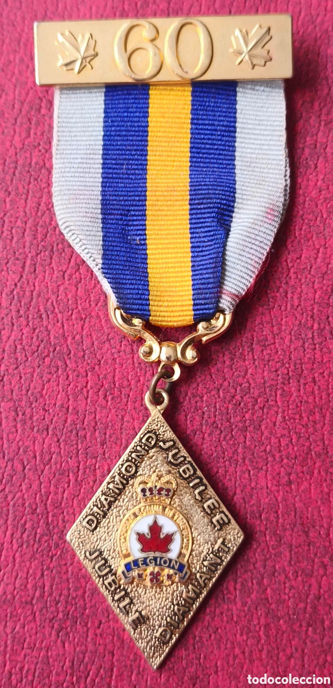 Coleccionismo: Canad&aacute;. 1985. Legi&oacute;n real canadiense. Jubileo. 60 a&ntilde;os