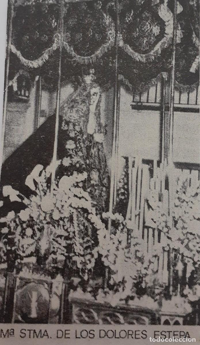 Coleccionismo: SEMANA SANTA ESTEPA, 1970, MAR&Aacute; STMA DE LOS DOLORES , RETAL PUBLICACION, 6X10 CM. APROX.