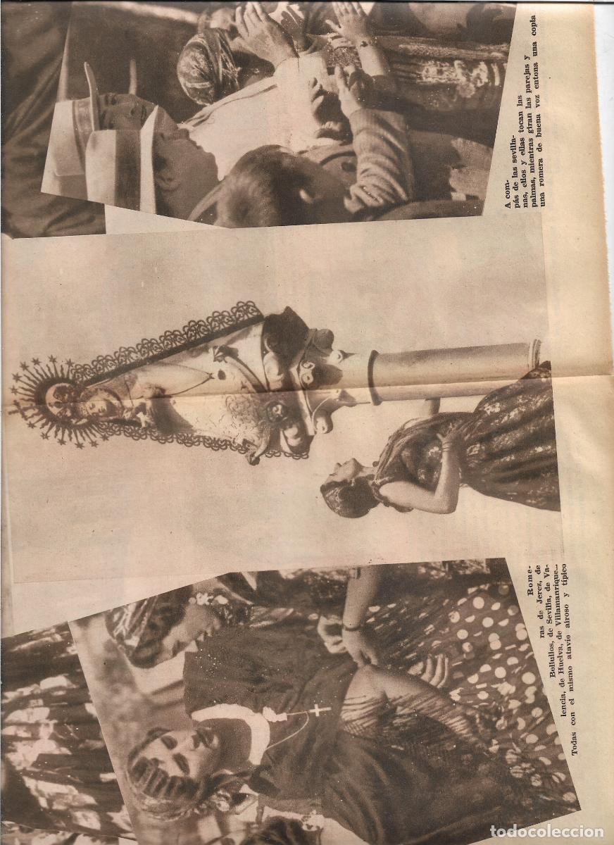 Coleccionismo: A&Ntilde;O 1933 RECORTE PRENSA ROMERIA DEL ROCIO ALMONTE VIRGEN ROMEROS CANTE CARRETAS TRAJES TIPICOS