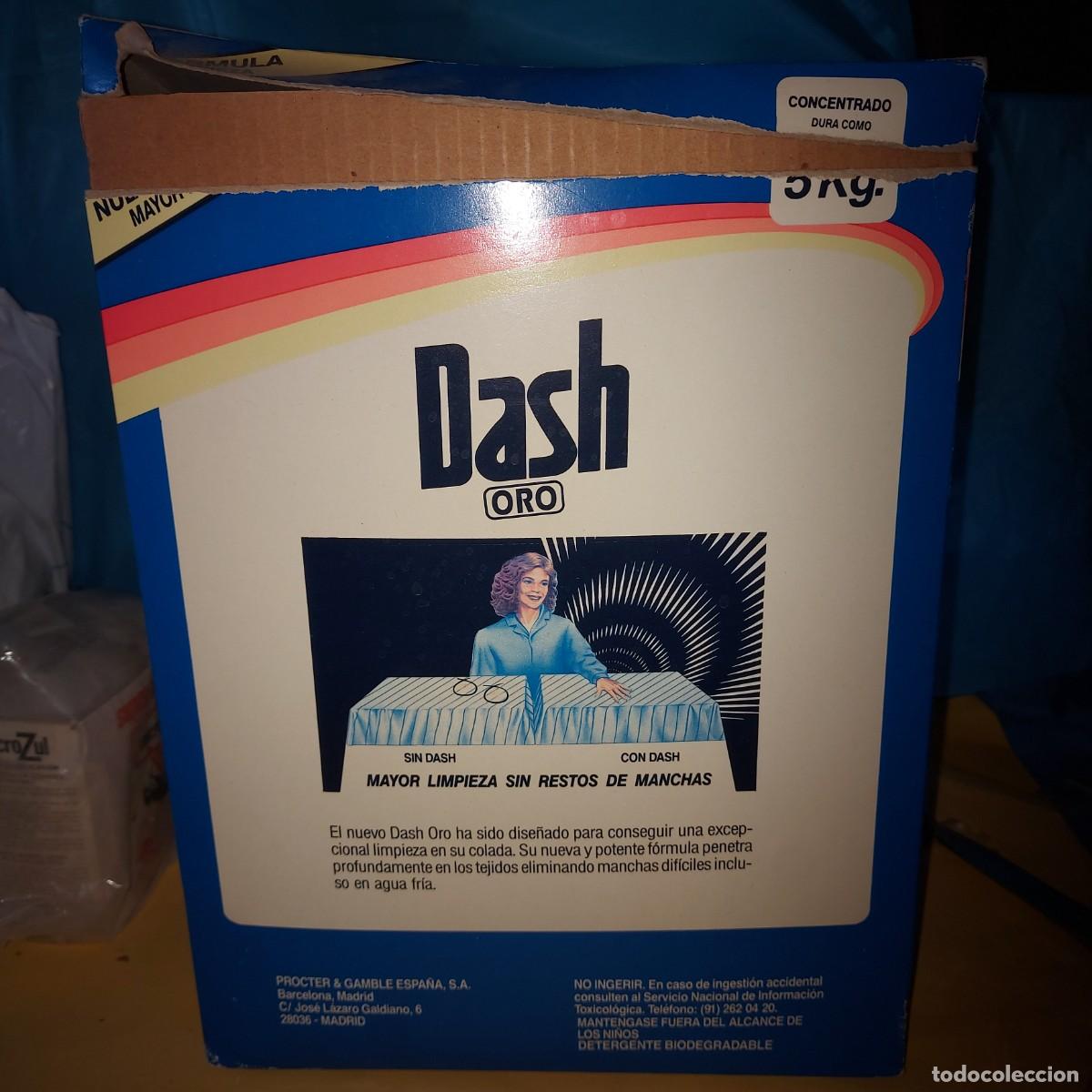 Coleccionismo: antigua caja de carton bacia de detergente DASH