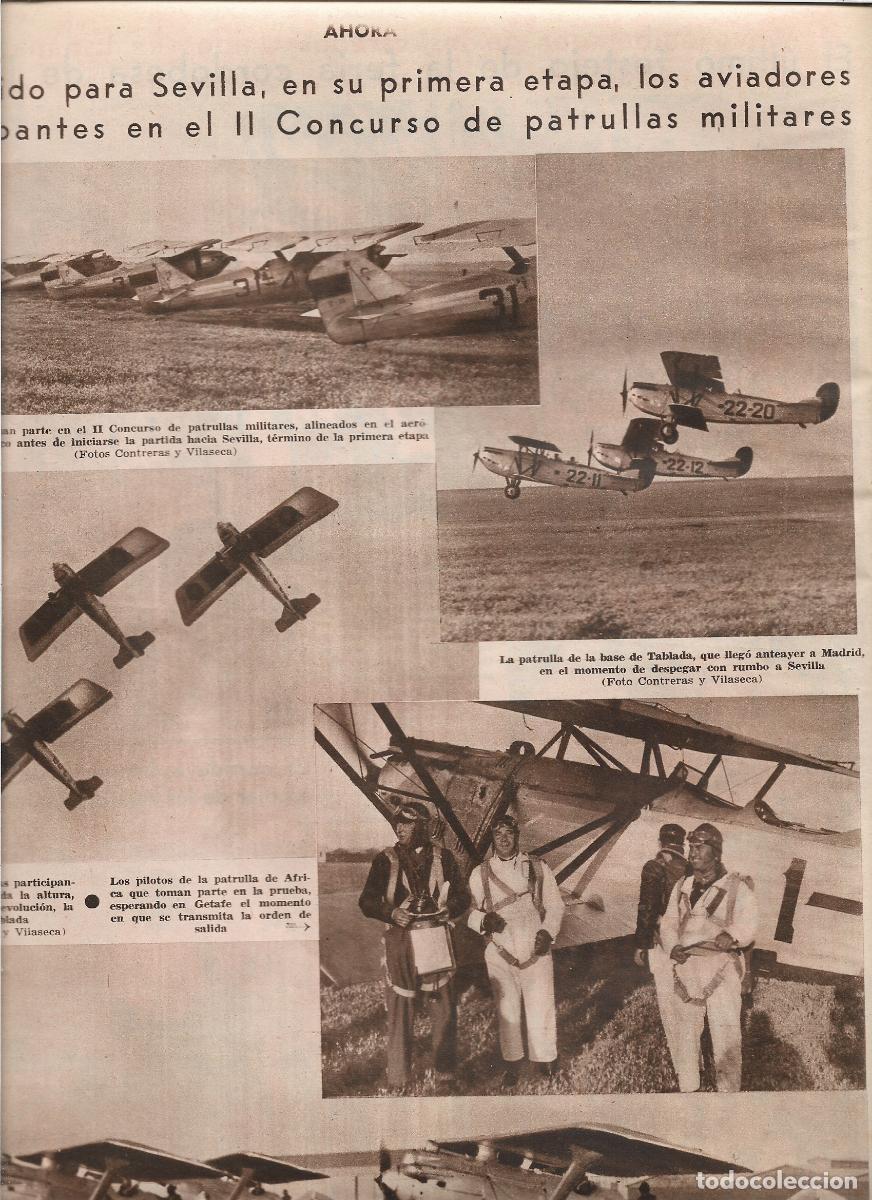 Coleccionismo: A&Ntilde;O 1933 RECORTE PRENSA II CONCURSO DE PATRULLAS MILITARES DE AVIACION PRIMERA ETAPA SEVILLA