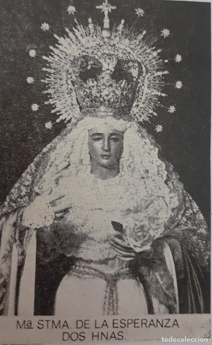 Coleccionismo: SEMANA SANTA DOS HERMANAS, 1970, MAR&Iacute;A STMA. DE LA ESPERANZA , RETAL PUBLICACION, 6X9 CM. APROX.