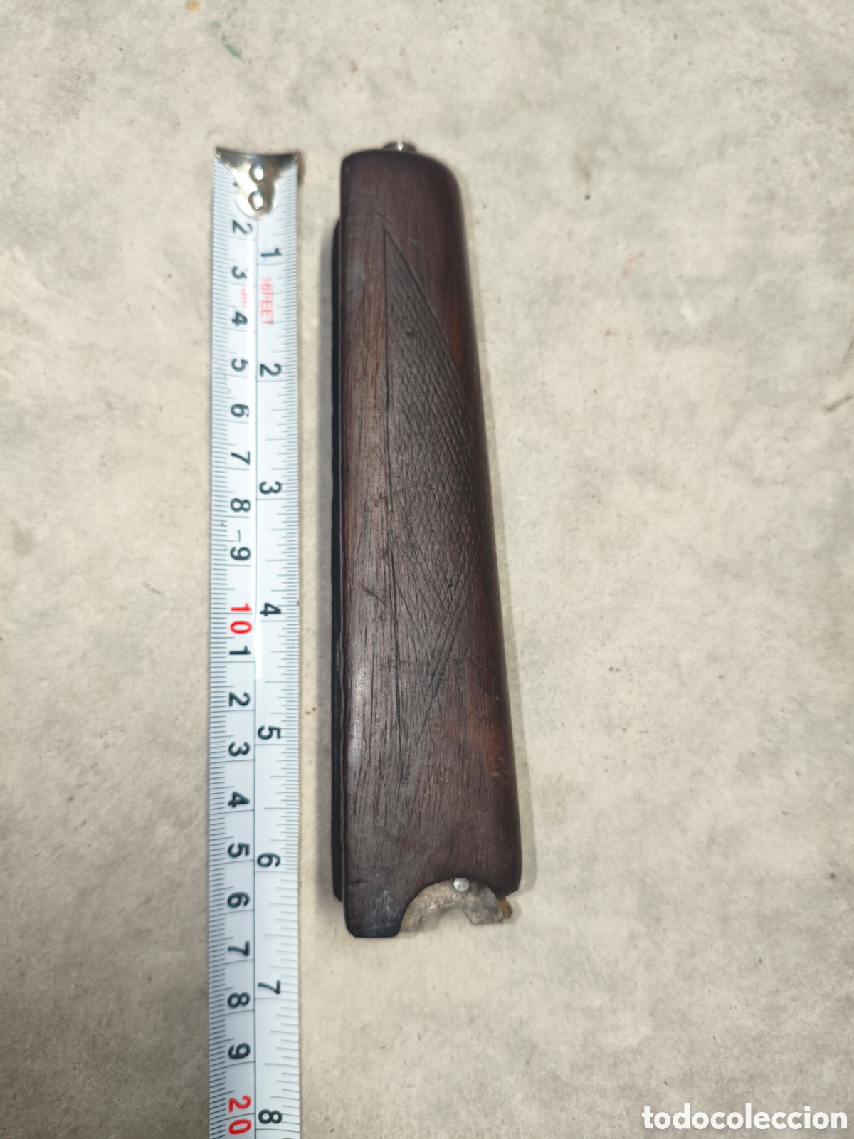 Coleccionismo: Guardamanos madera, arma antigua - Foto 4