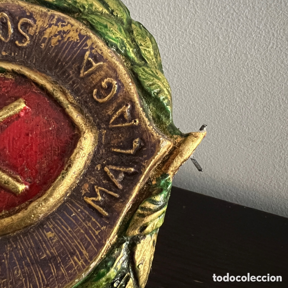 Coleccionismo: Metopa artesanal bomberos M&aacute;laga - Foto 4