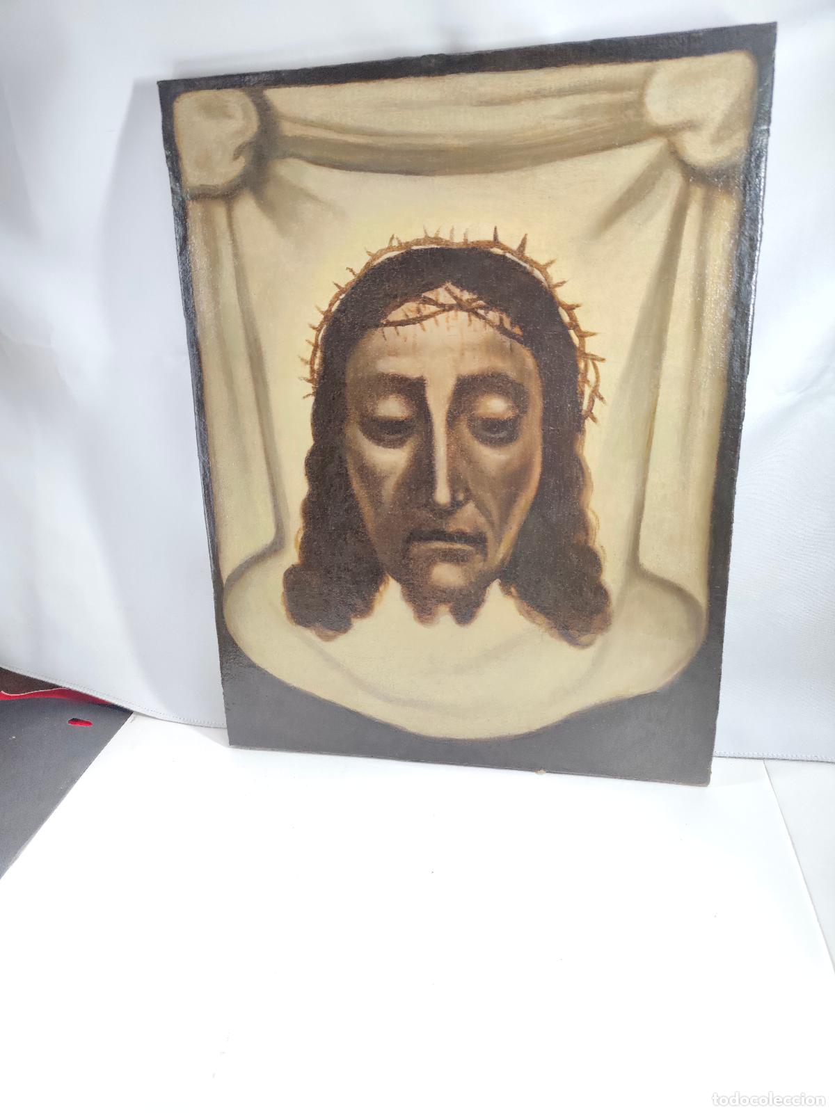 Coleccionismo: cuadro de la santa faz siglo 17 - Foto 2