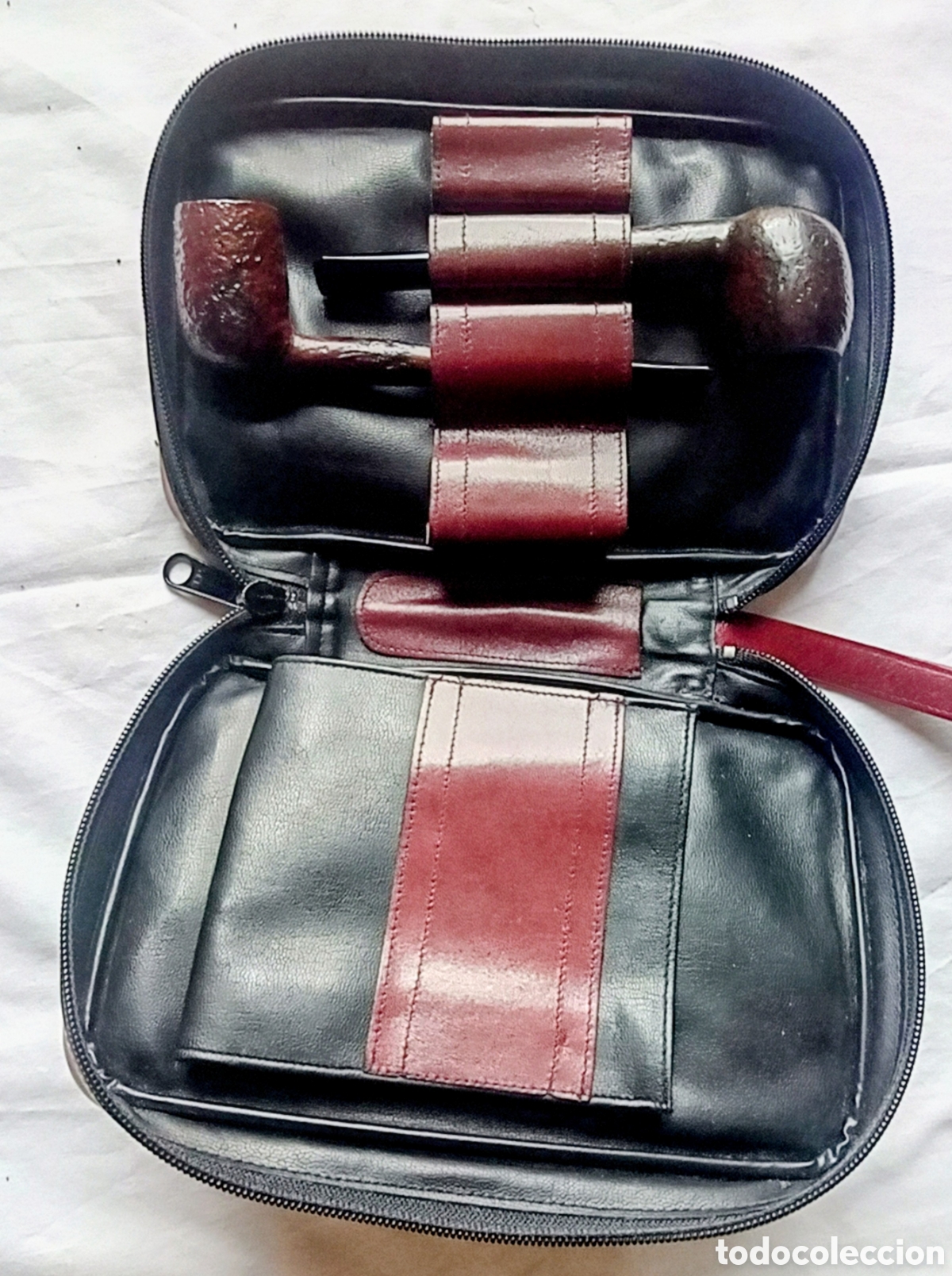 Coleccionismo: Bolsa portapipas en piel