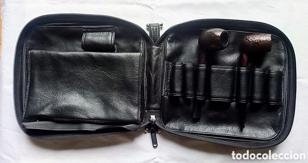Coleccionismo: Bolsa portapipas en piel