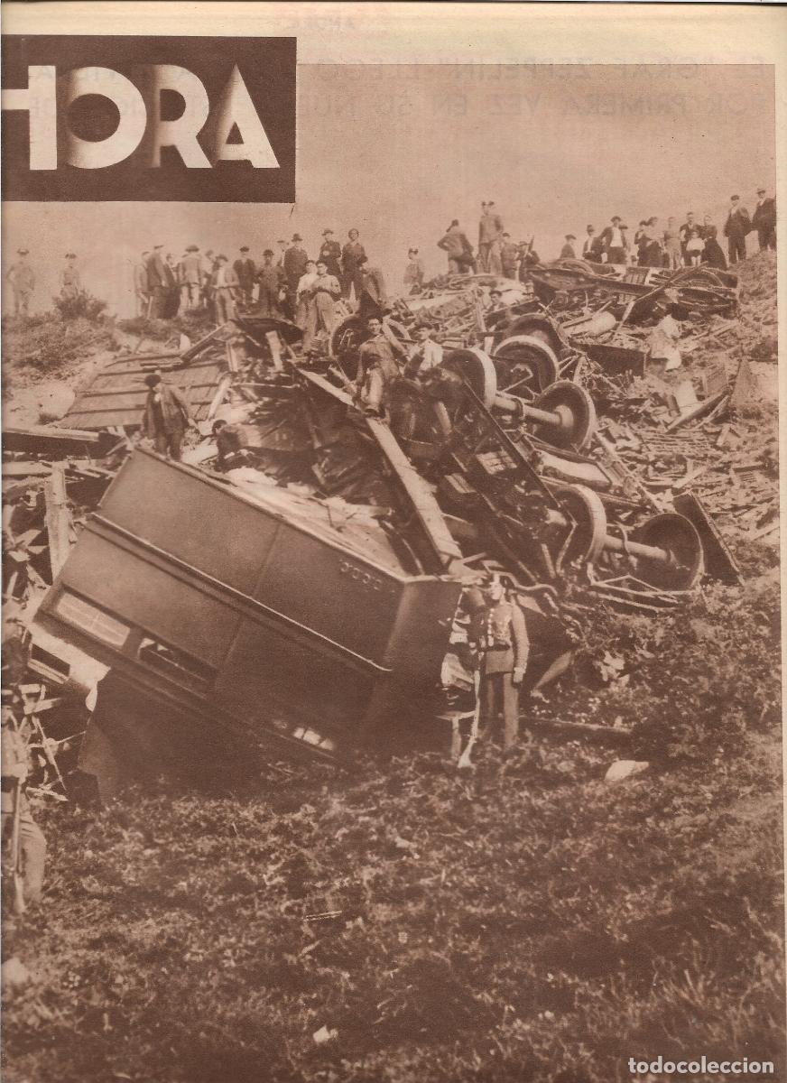 Coleccionismo: A&Ntilde;O 1933 RECORTE PRENSA DESCARRILAMIENTO TREN EXPRESO MADRID CORU&Ntilde;A 2 MUERTOS 47 HERIDOS